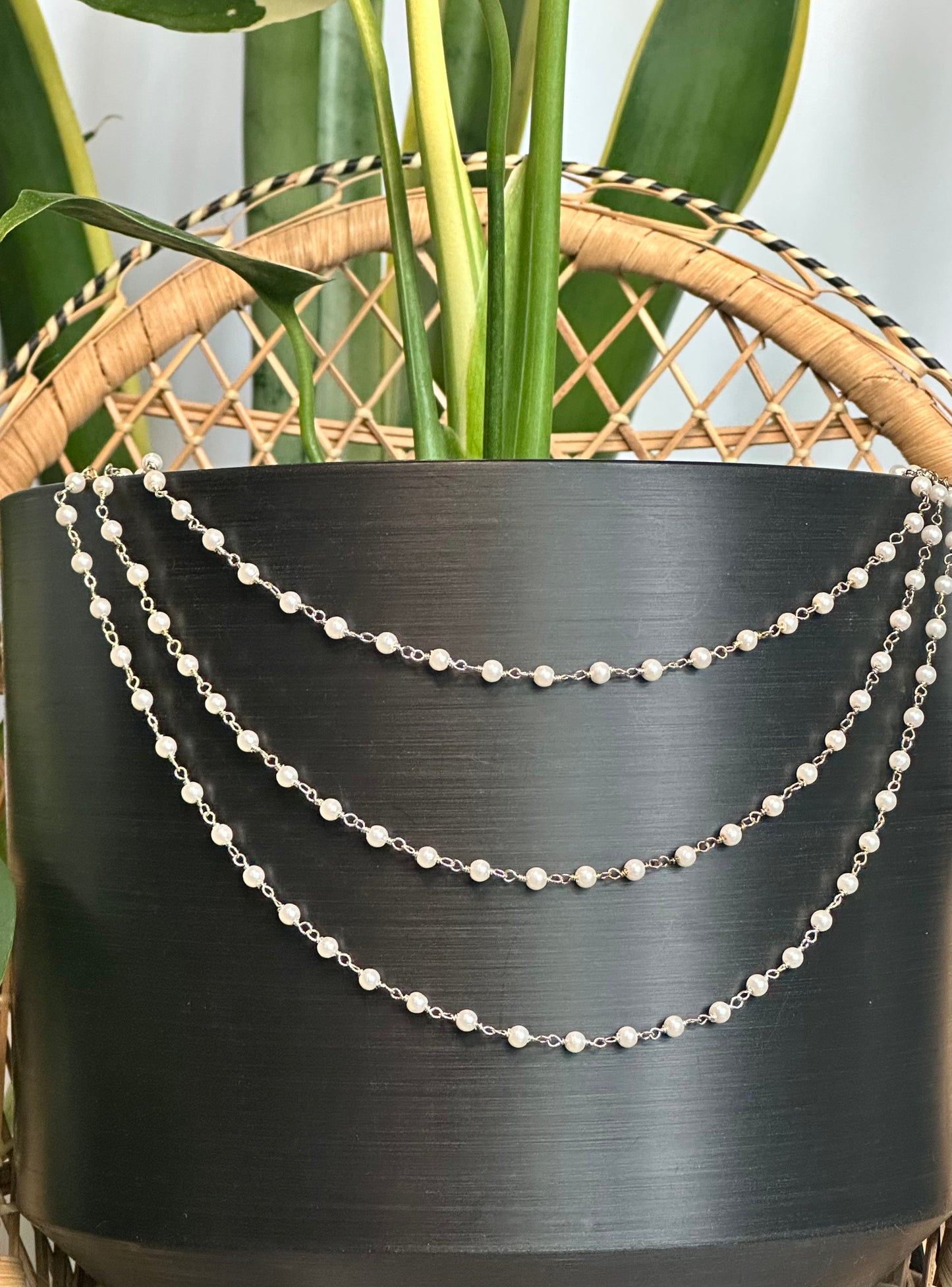 White Pearl Plant Jewelry