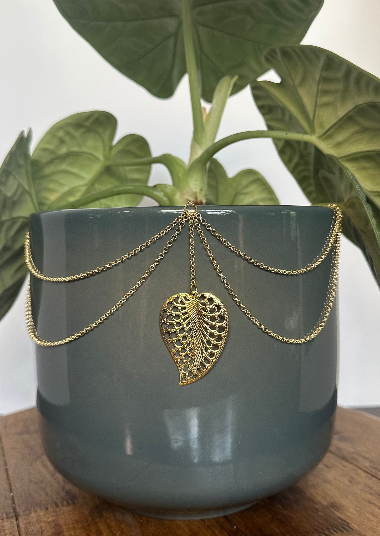 Gold Leaf Plant Jewelry