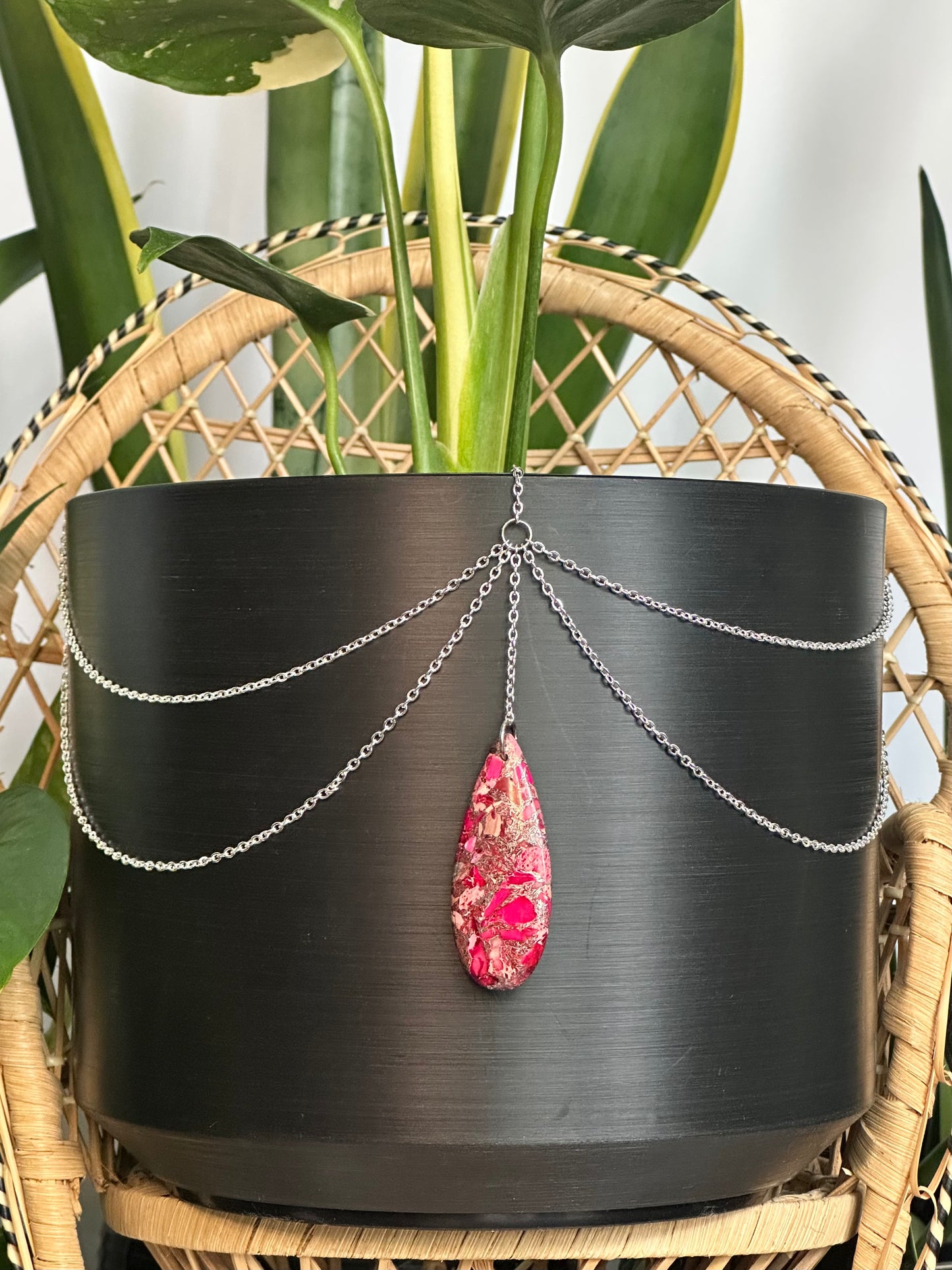 Regalite Jasper Pendant - Pink