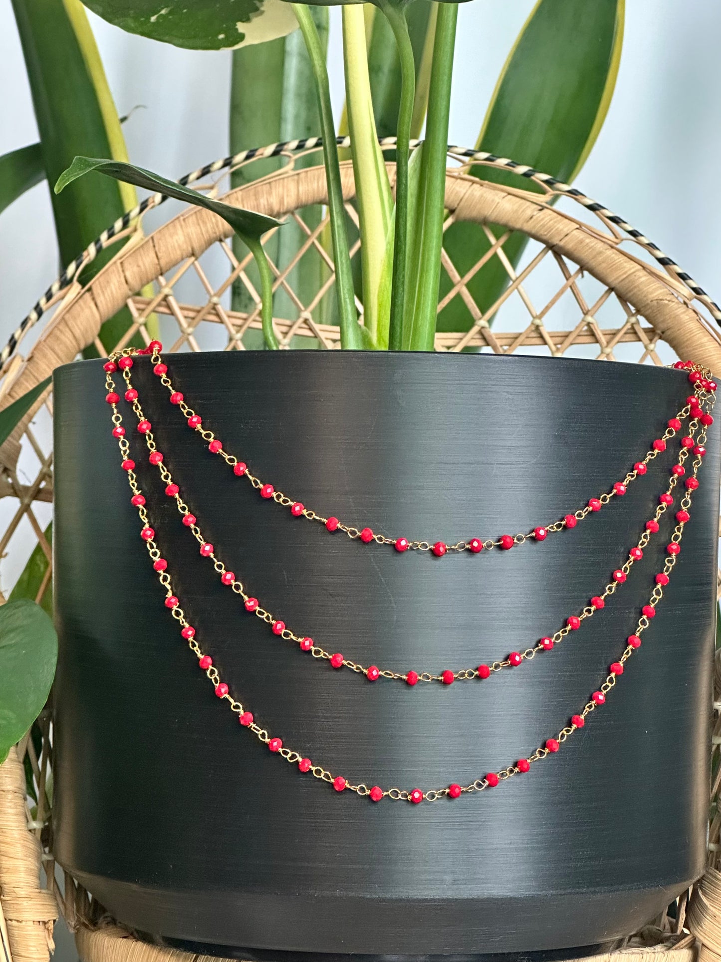 Red Onyx Plant Jewelry