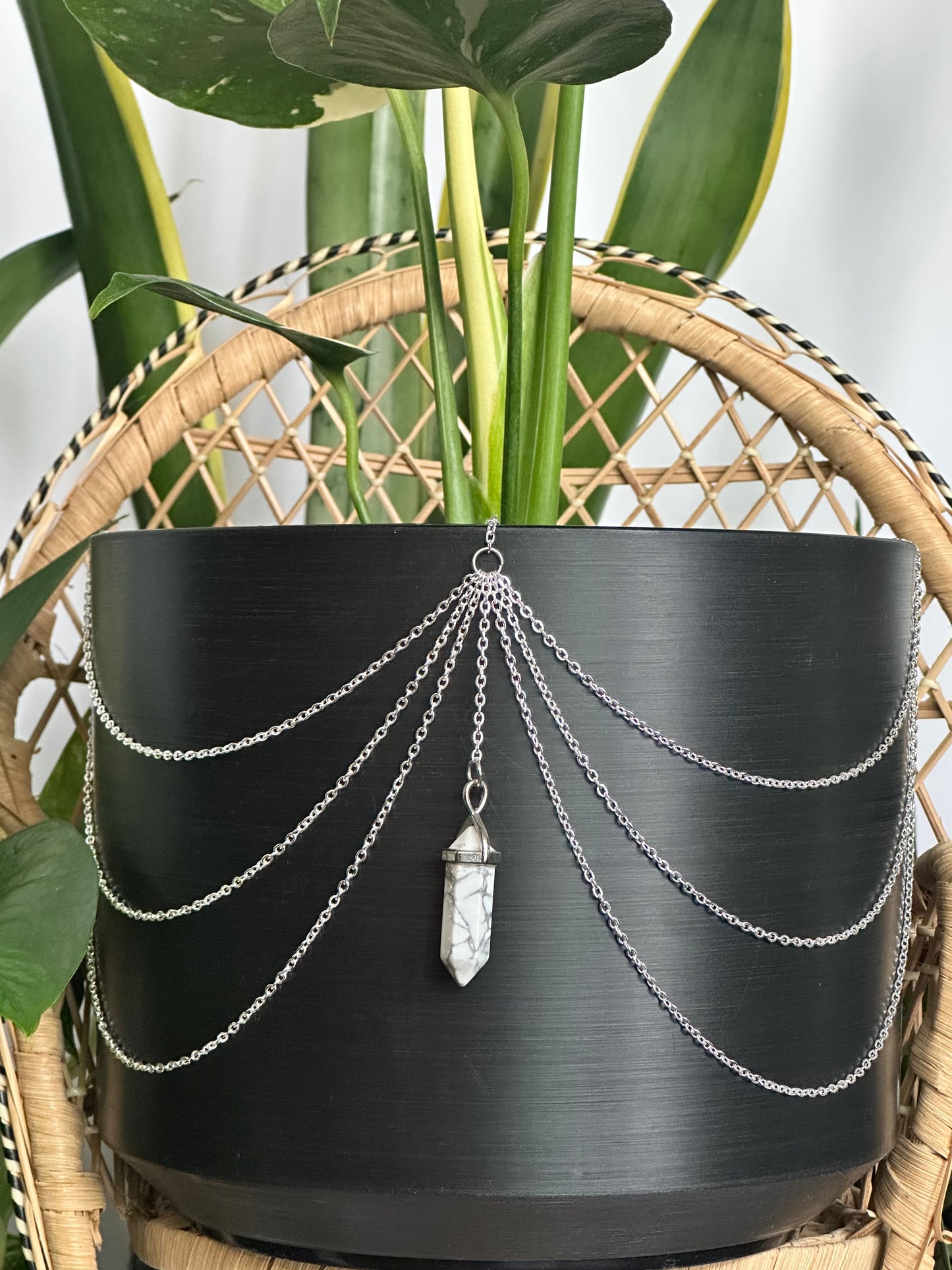 White Howlite Pendant