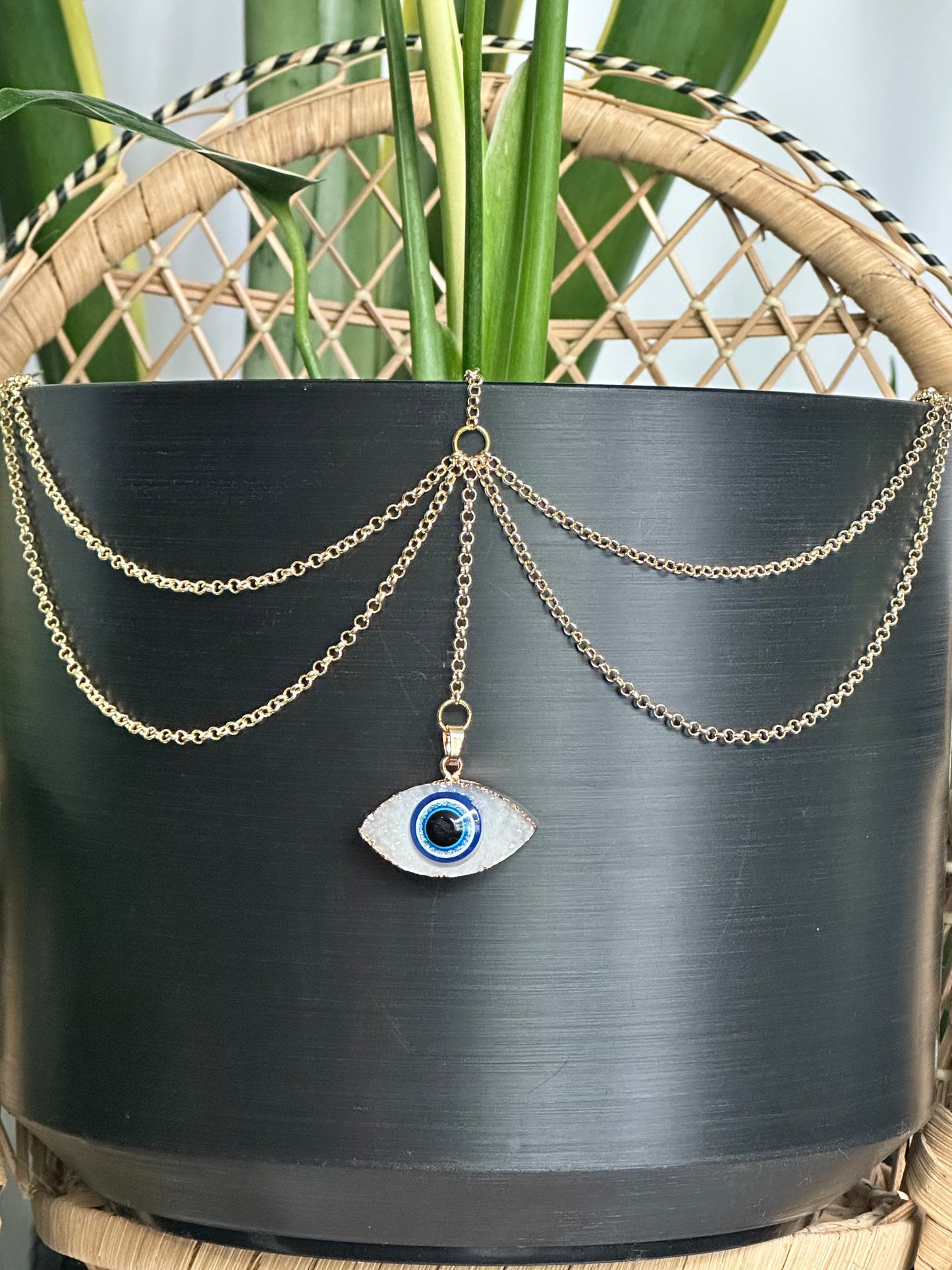Evil Eye Charm - White