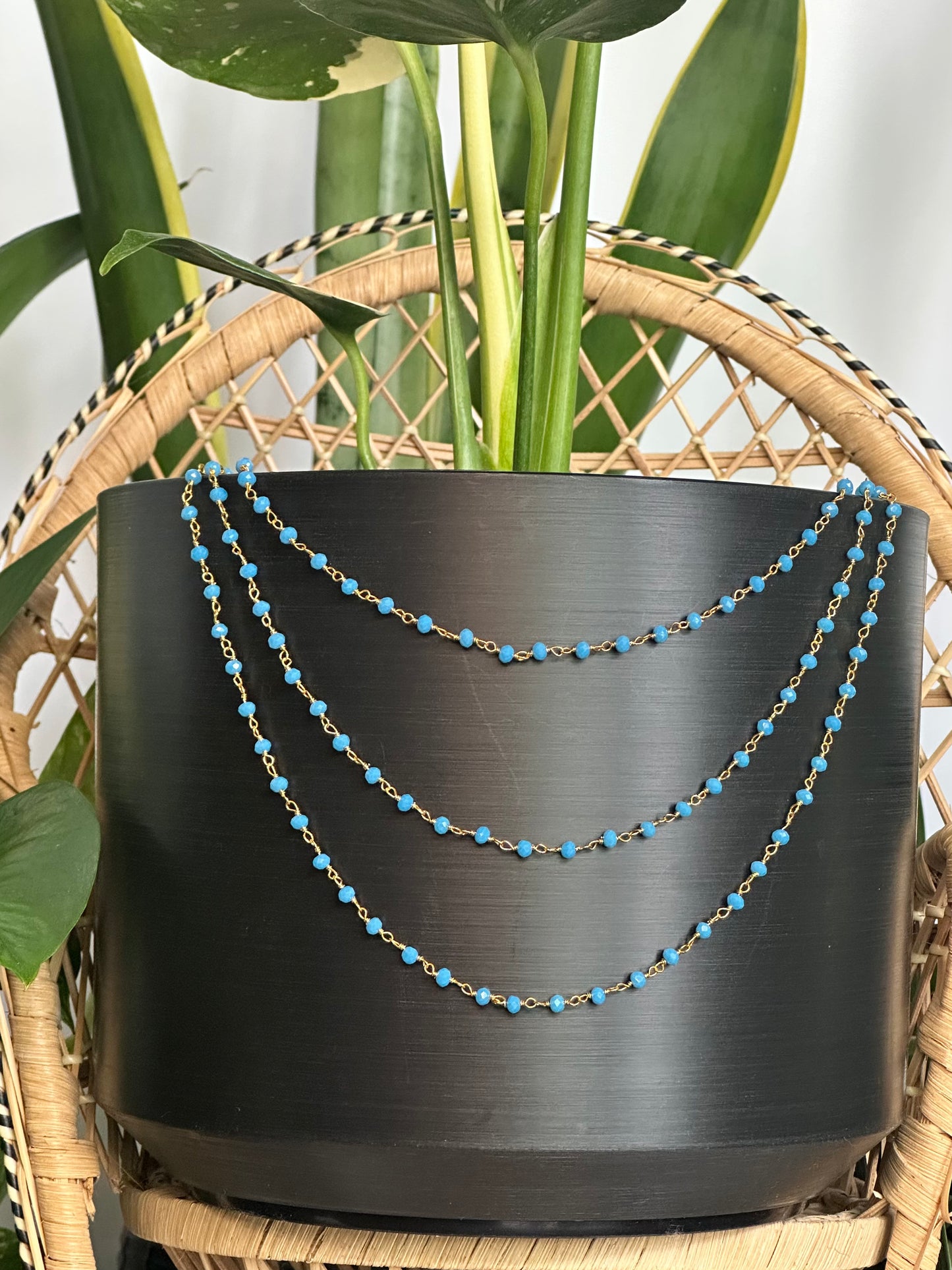 Blue Opal Plant Jewelry