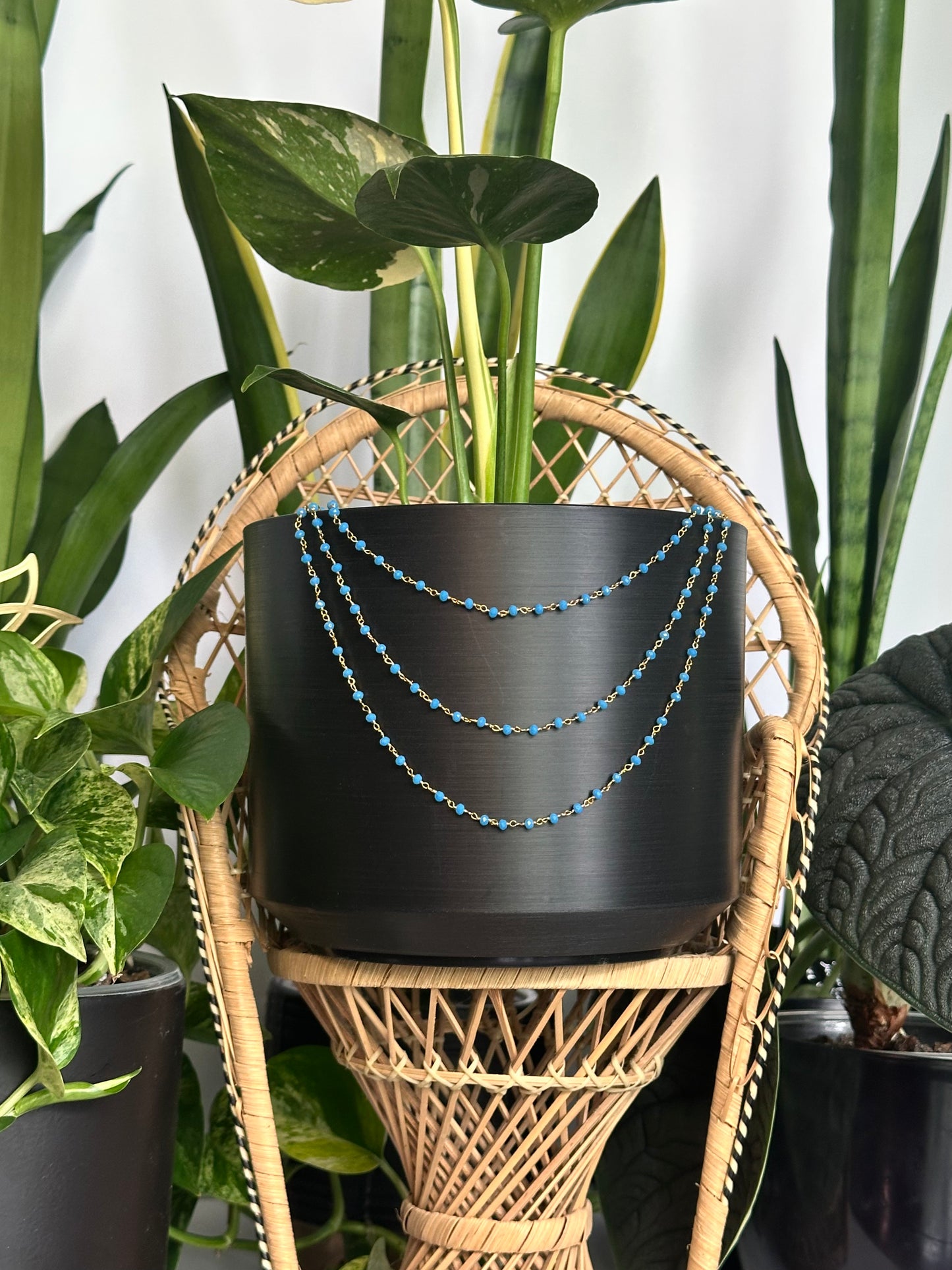 Blue Opal Plant Jewelry