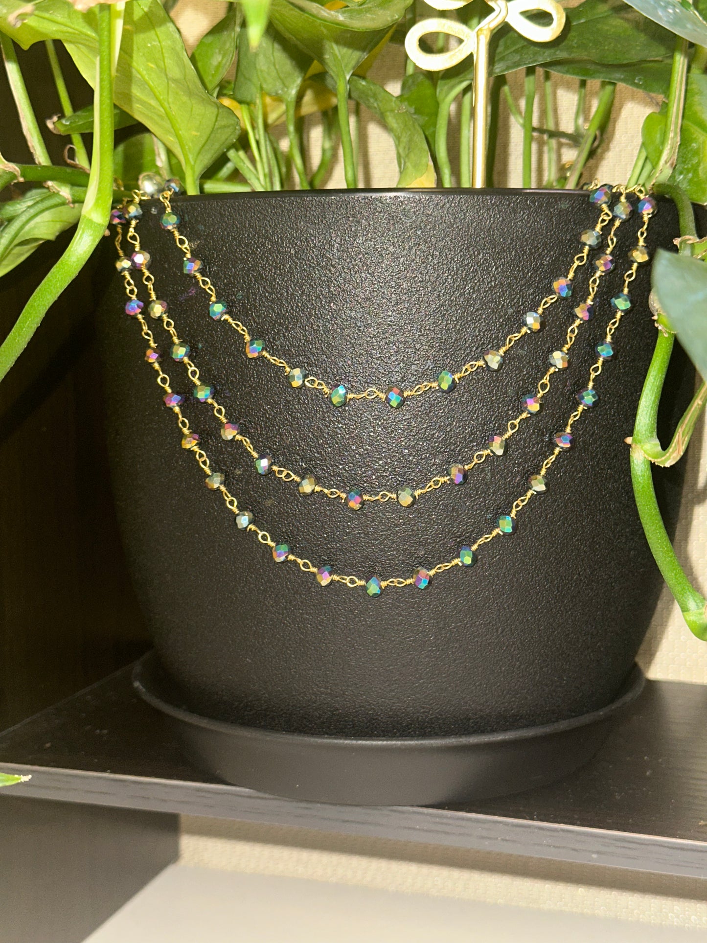 Rainbow Chalcedony Plant Jewelry