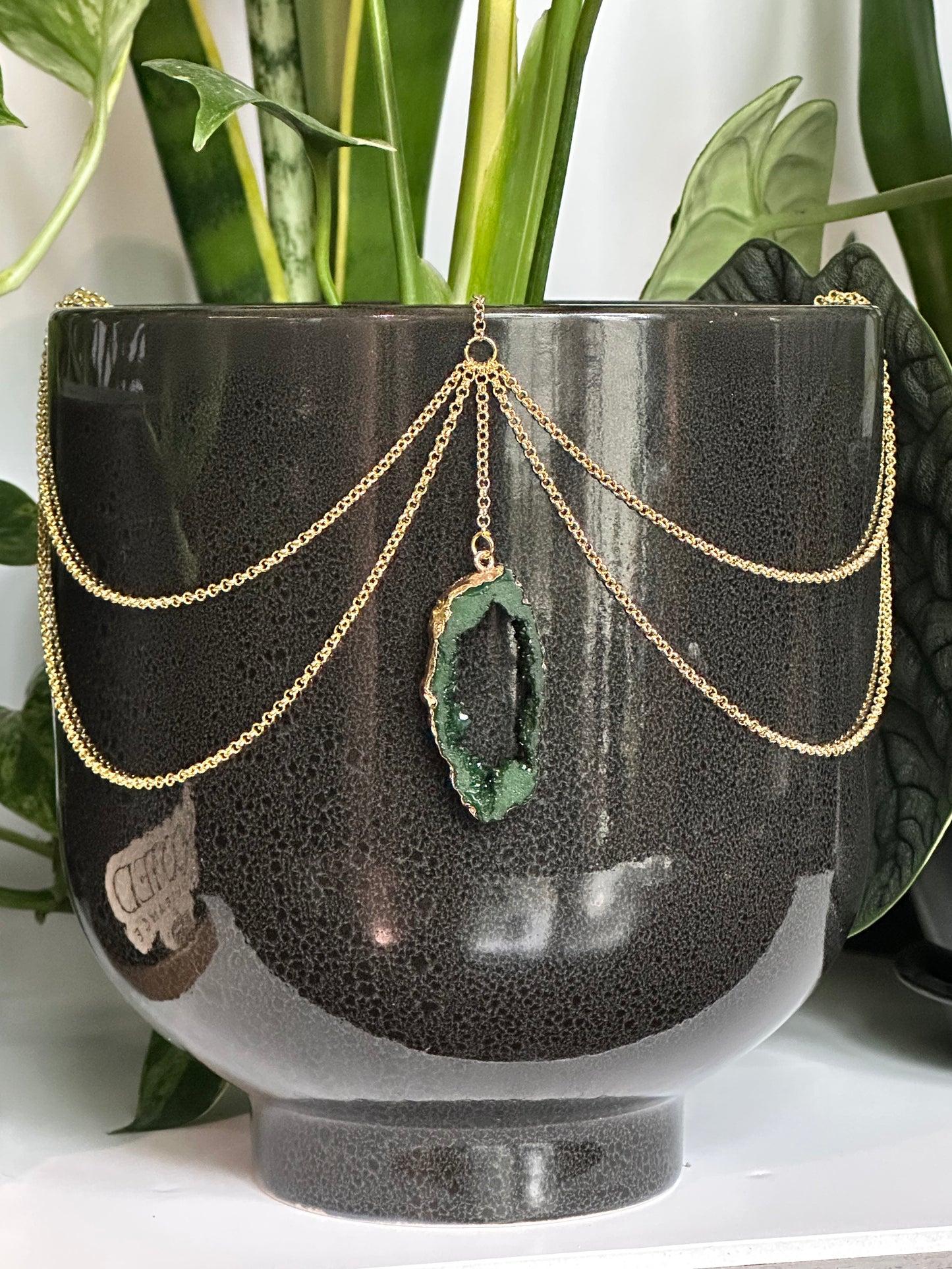 Green Resin Geode