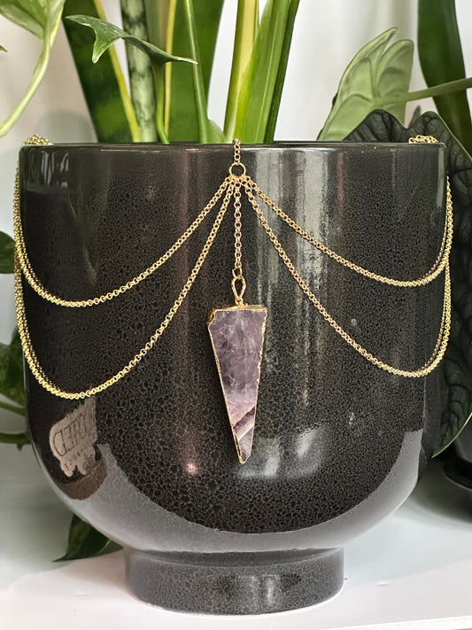 Amethyst Triangle Pendant