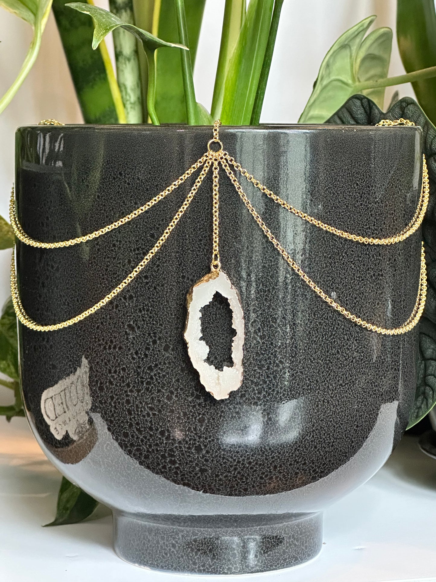 White Resin Geode