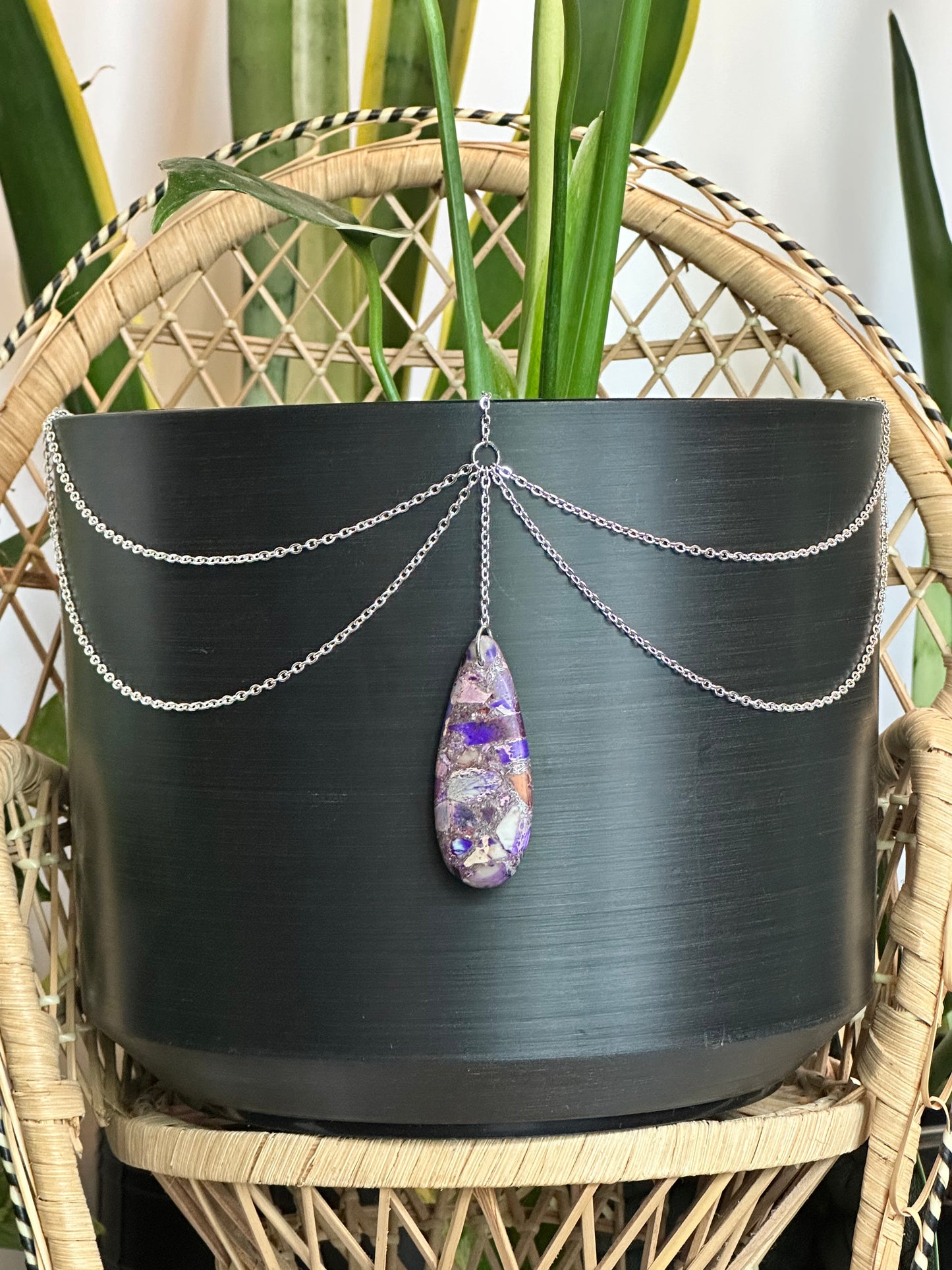 Regalite Jasper Pendant - Purple