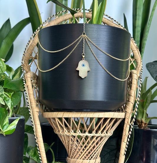 Cream Hamsa Pendant
