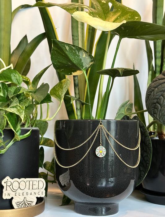 Floral Design Round Pendant