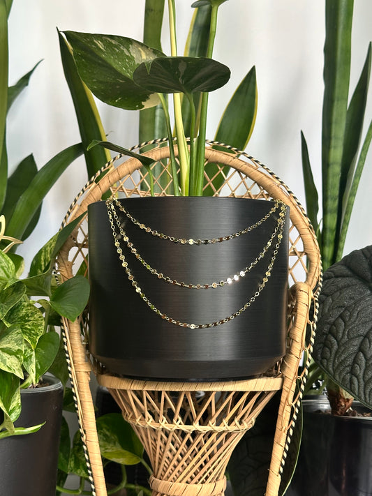 Gold Sequin Plant Jewelry