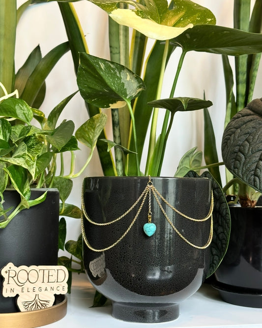 Tiny Turquoise Heart Pendant