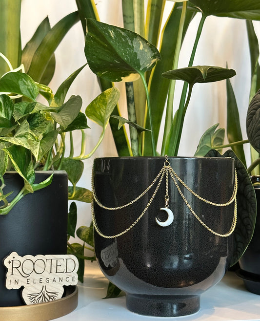Natural White Shell Moon Pendant