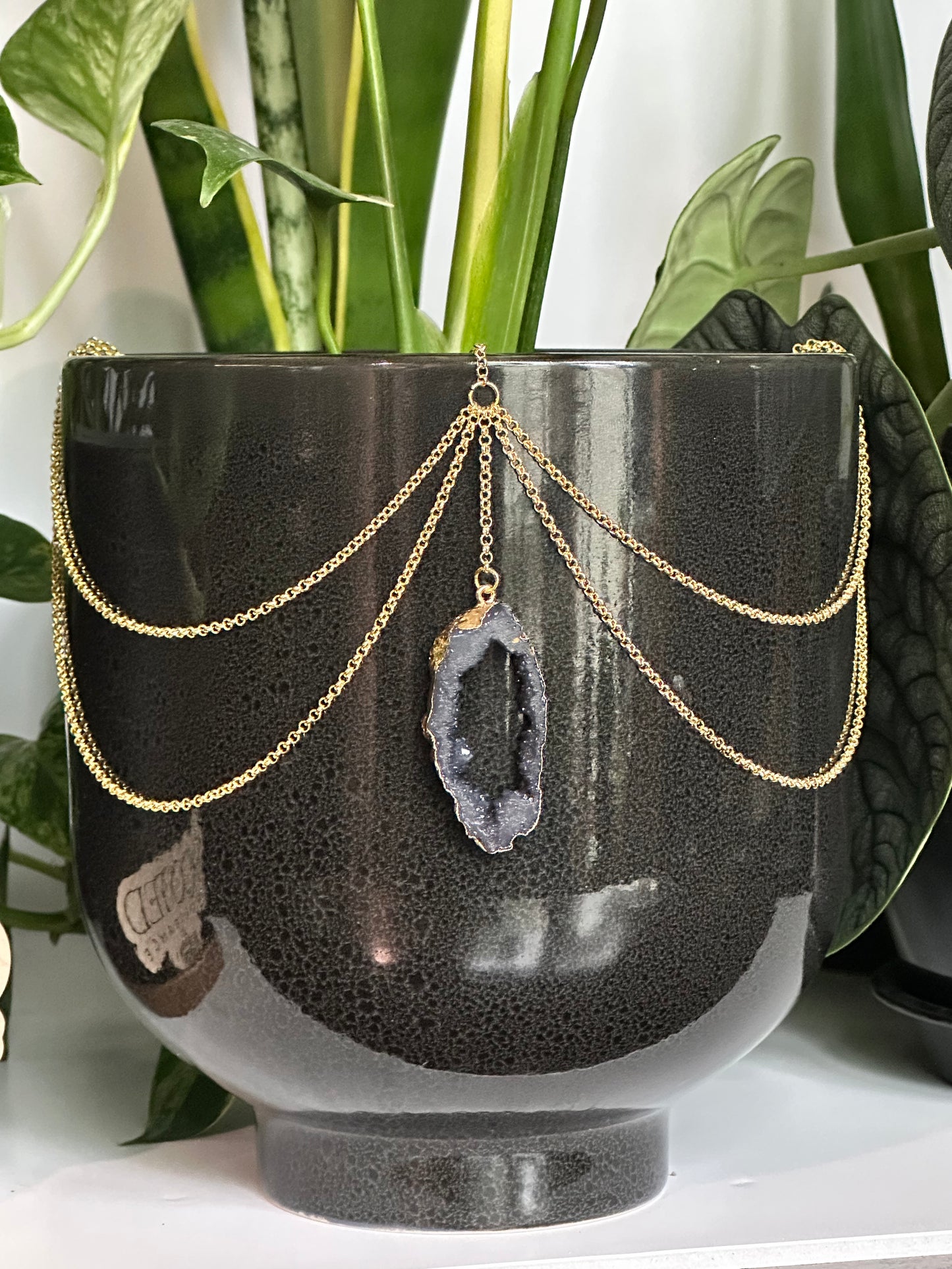 Black Resin Geode